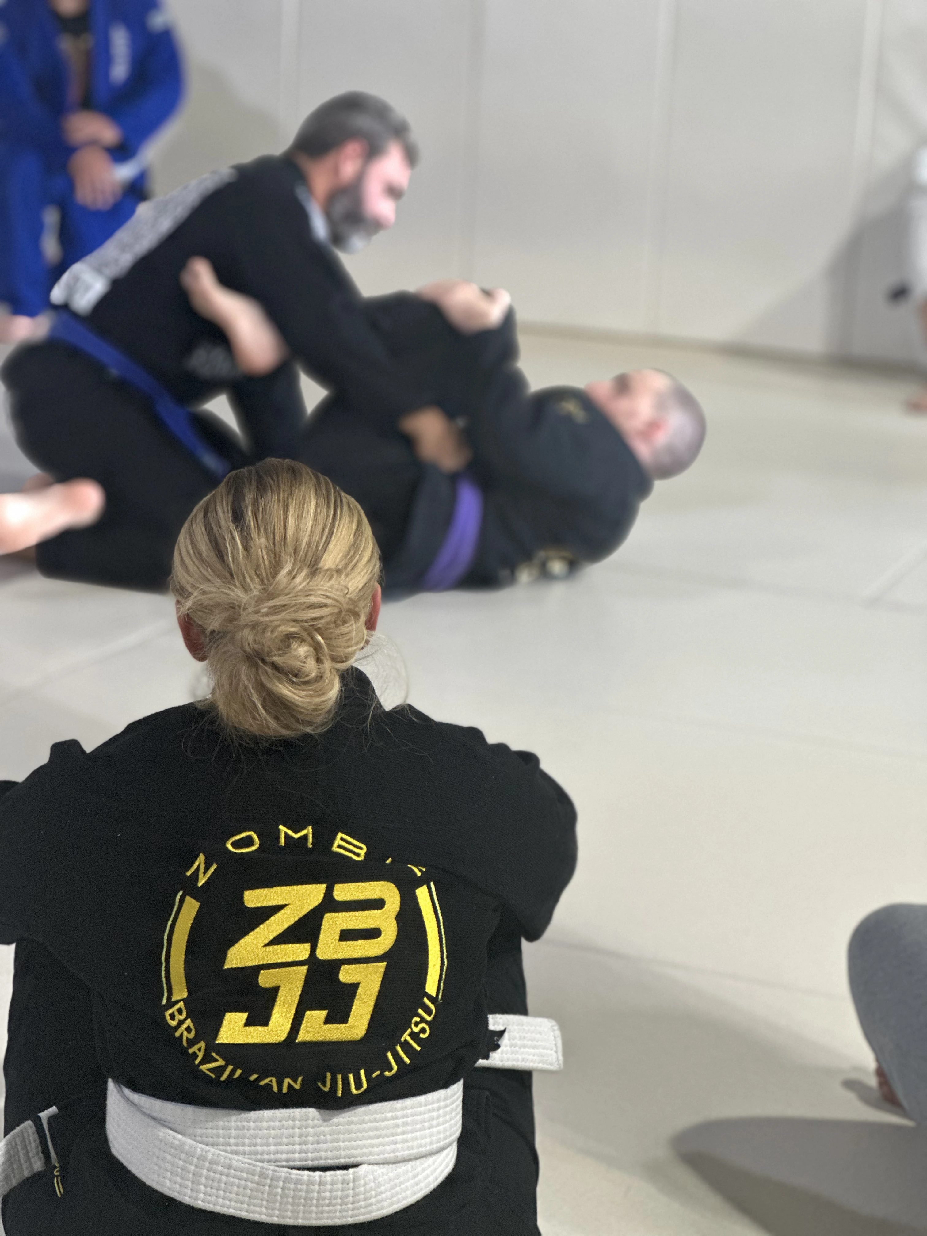 Back of Zombie BJJ gi showing ZBJJ emblem