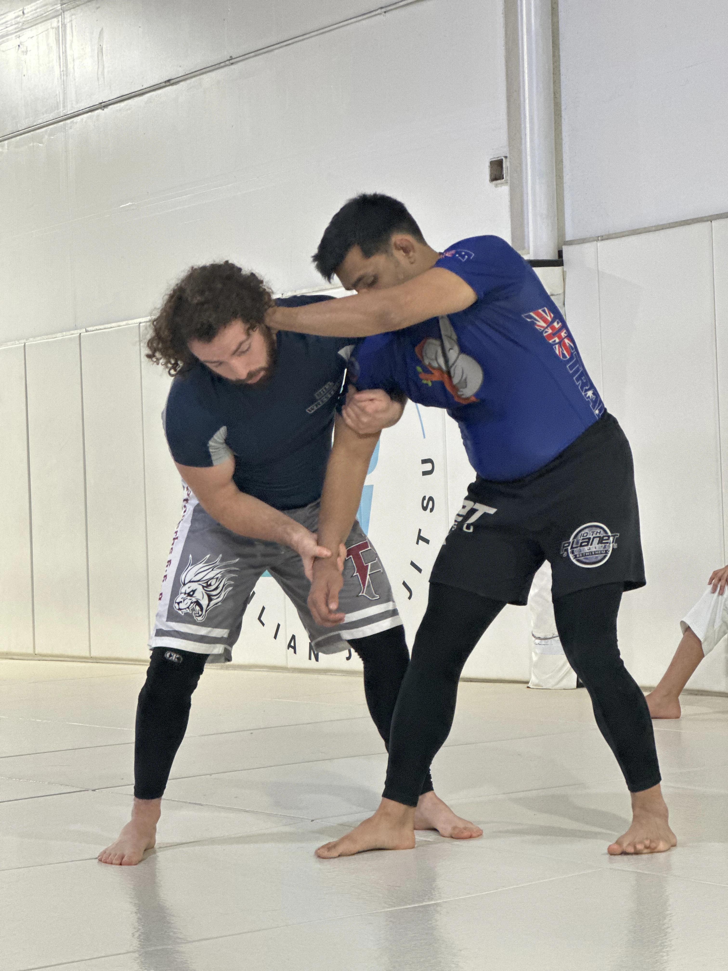 No-gi wrestling clinch work at Zombie BJJ