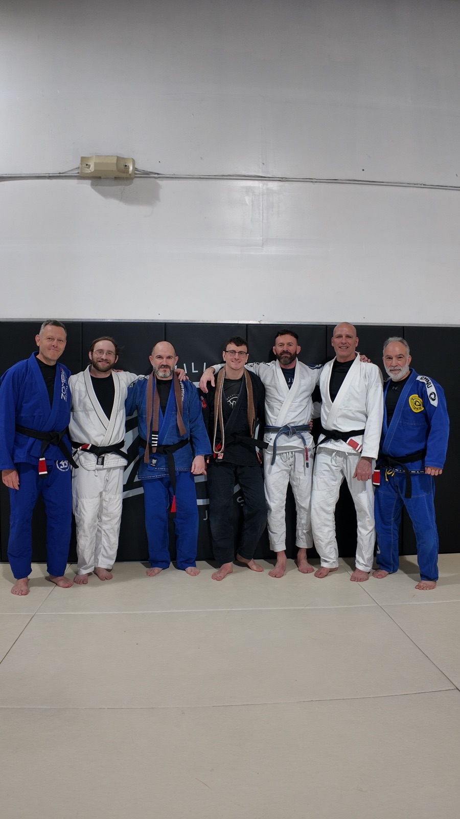 Zombie BJJ black belt instructors together on the mats in Allentown, PA