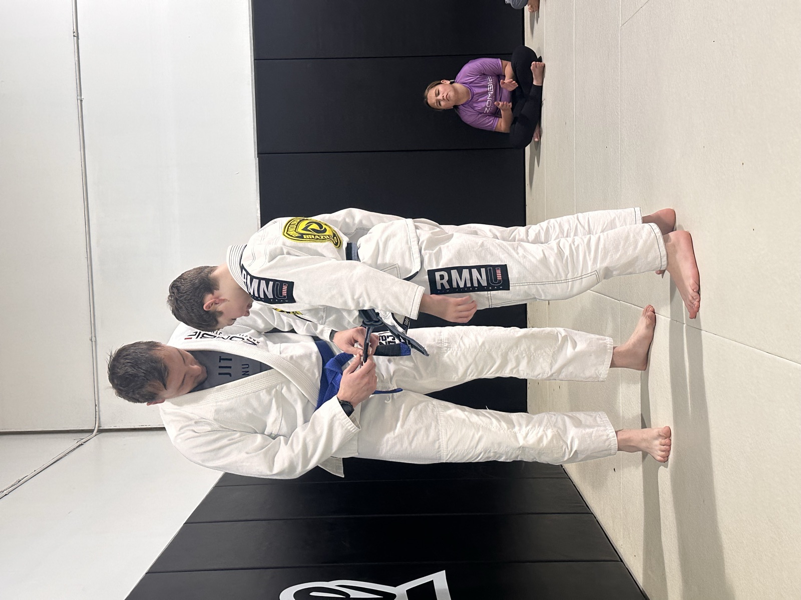 Kids Brazilian Jiu Jitsu class with instructor at Zombie BJJ Allentown PA